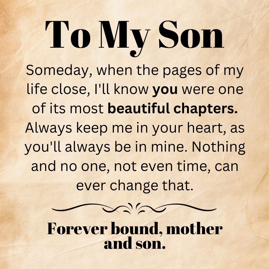 To Son From Mother: Timeless Bond - Men's/Teen's Leather Bracelet with Personalized Mother's Message - size adjustable